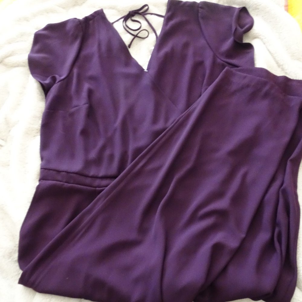 Loft . Plus size Purple Jumpsuit
